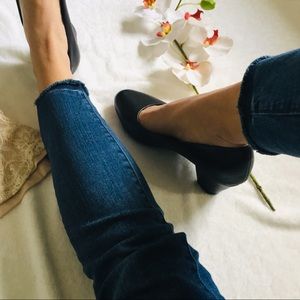 so comfy! Dr. Scholl’s black kitten work pumps